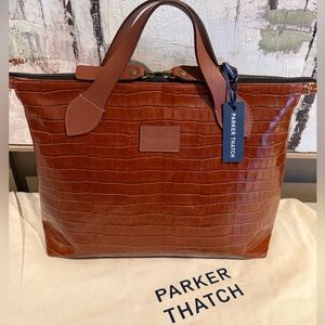 NWT‼️Parker Thatch Cognac Croc Charlie RARE Limited Edition